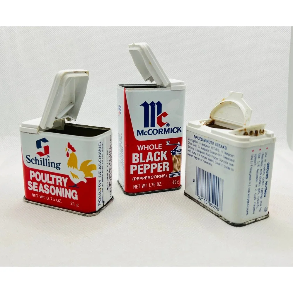 Vintage MCCORMICK Metal Spice Tins Poultry Seasoning Spice‎ Kitchen Kitschy